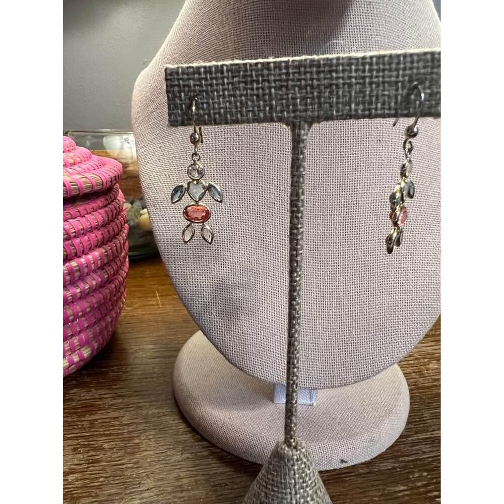 Gold over Sterling crystal earrings.